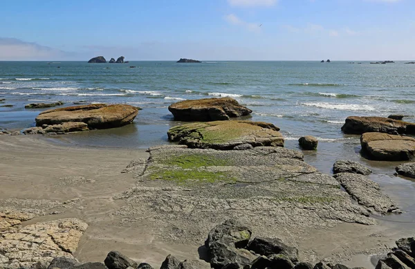 Rocks Point George Beach Crescent City Coast Pacific Ocean California — стокове фото