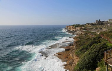 Okyanus ve kıyı yürüyüşü Pasifik, Sydney, Yeni Güney Galler, Avustralya