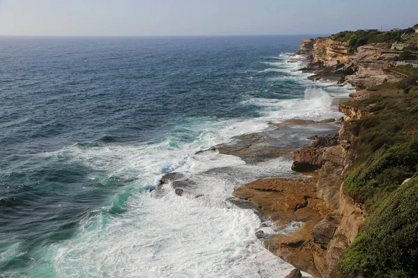 Oceano Precipício Passeio Costeiro Pacífico Sydney Nova Gales Sul Austrália — Fotografia de Stock