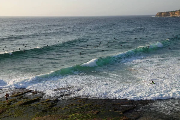 Surfers and the ocean - Coastal Walk on Pacific, Sydney, New South Wales, Australia