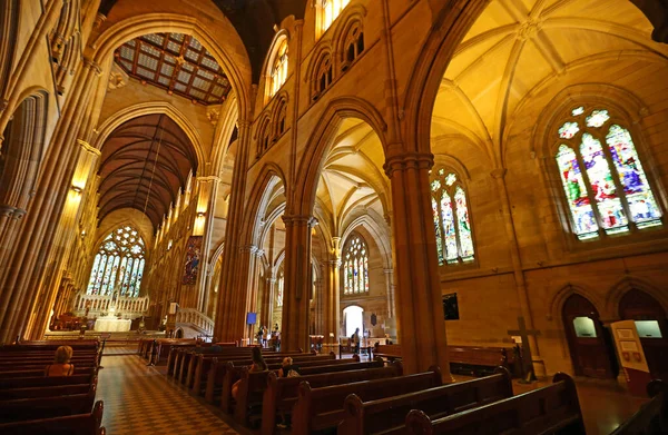 Den Viktigaste Och Östra Mittskeppet Marys Cathedral Sydney New South — Stockfoto