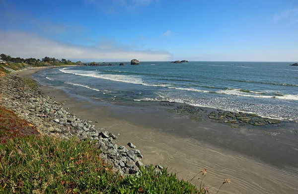 Uitzicht Crescent City Harbor Beach Pacific Coast Noord Californië — Stockfoto