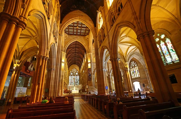 Marys Cathedral Interiör Sydney New South Wales Australien — Stockfoto
