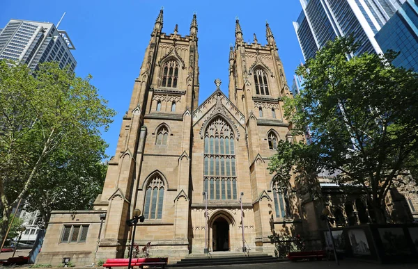 Frente Catedral San Andrés 1868 Sydney Nueva Gales Del Sur —  Fotos de Stock