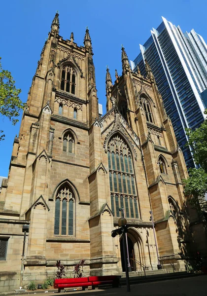 Catedral San Andrés Vertical 1868 Sydney Nueva Gales Del Sur — Foto de Stock