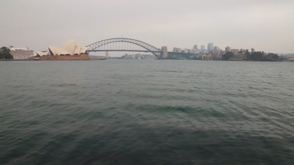 Opera House Harbor Bridge Sydney Nueva Gales Del Sur Australia — Vídeo de stock