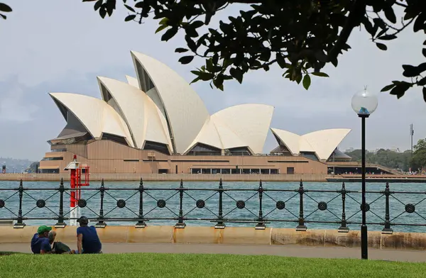 Descanse Con Opera Fondo Sydney Nueva Gales Del Sur Australia — Foto de Stock