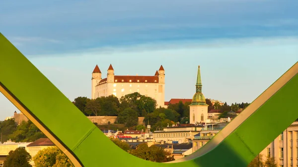 Bratislava Sobre Rio Danúbio Eslováquia — Fotografia de Stock