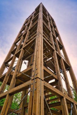 Slovakya 'daki Büyük Homola dağı ahşap görünümlü kule