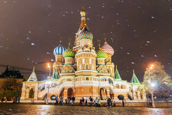 Санкт-Петербург Basil 's Cathedral night view — стоковое фото