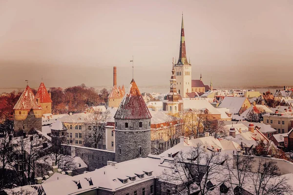 Panorama of winter Tallinn, Estonia — Stock Photo, Image