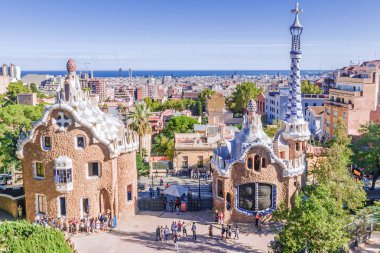 Barselona, İspanya 'da Park Guell