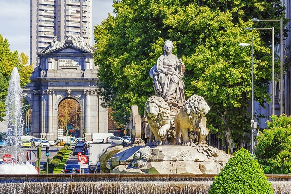 Fontány Cibeles v Madridu, Španělsko — Stock fotografie