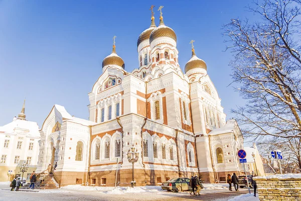 Catedral Alexander Nevsky em Tallinn no inverno — Fotografia de Stock