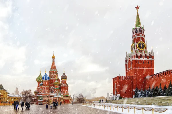 Winter view of Red Square in Moscow — Stock Photo, Image