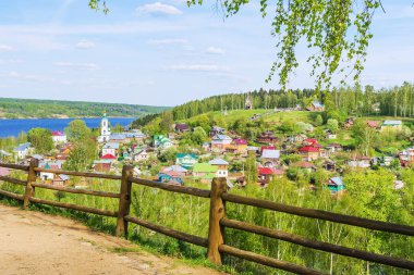 Eski Rus şehir Ples Volga Nehri üzerinde