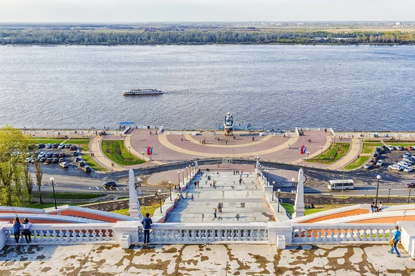 Escalera de Chkalov en Nizhny Novgorod, Rusia — Foto de Stock