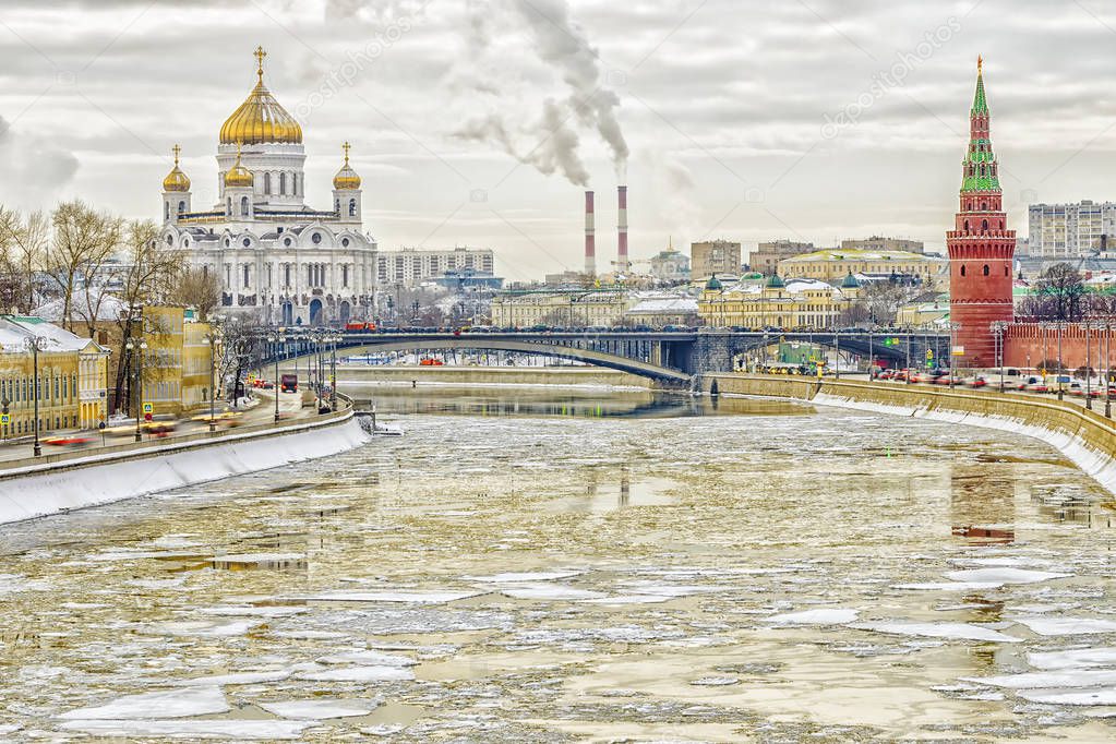 Winter view of Moscow, Russia