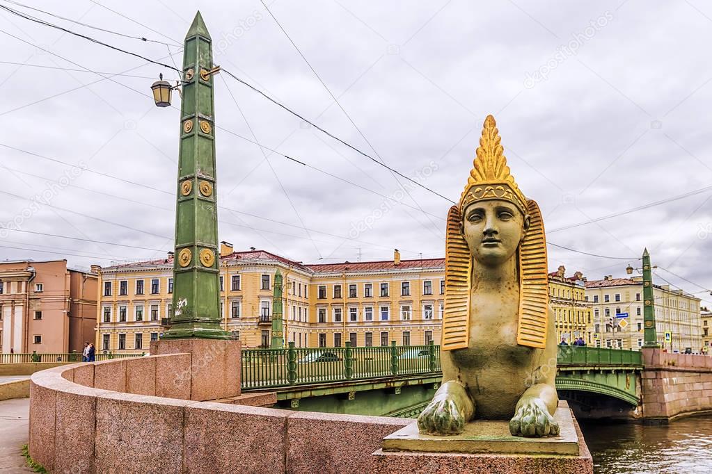 Egyptian Bridge in St. Petersburg