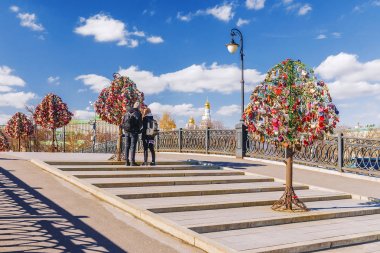 Moskova, Rusya'nın merkezindeki yaya köprüsü