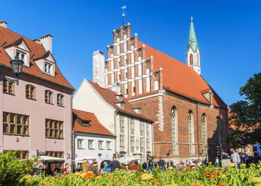 Riga, Letonya - 12 Haziran 2017: Bir Luther kilise St. John 's