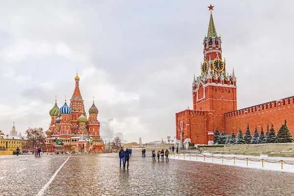 モスクワの赤の広場の冬景色 — ストック写真