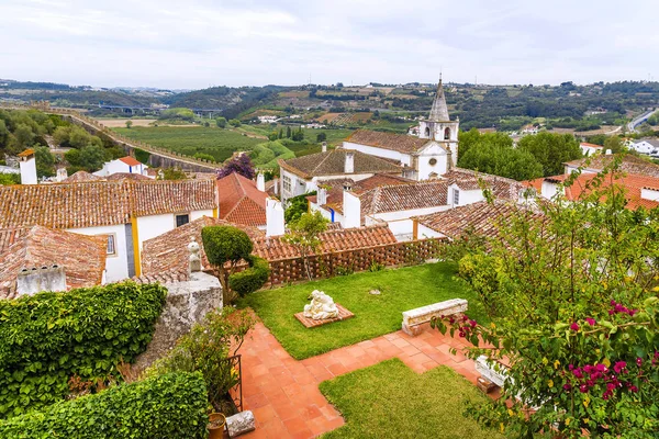 Panorama över staden Obidos, Portugal — Stockfoto