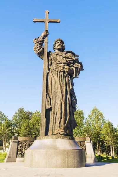 Monumento al principe Vladimir a Mosca — Foto Stock