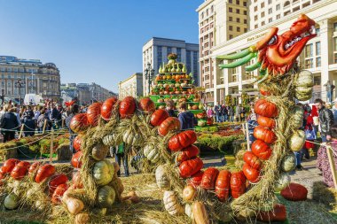 Moskova, Rusya-Eylül 24, 2017: Altın Sonbahar Festivali