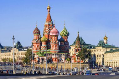Moskova, Rusya 'daki St. Basil Katedrali