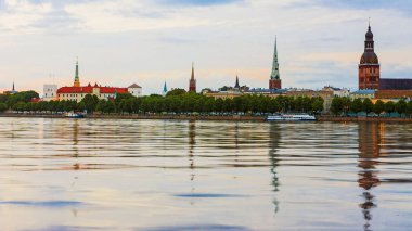 Riga, Letonya akşam Panoraması