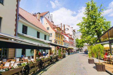 Riga, Letonya sokak turist