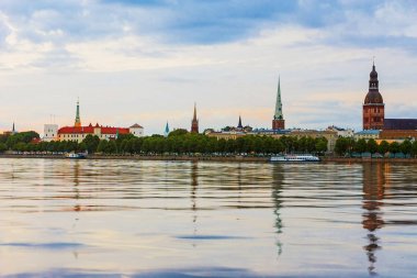 Riga, Letonya akşam Panoraması