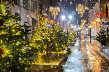 Noel Moscow.The yaya sokaklarda yeni dekore edilmiş.