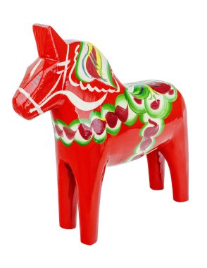 Horse - Swedish souvenir on isolated background clipart