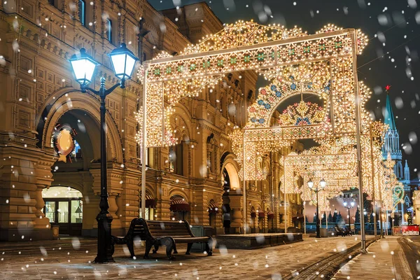 Navidad en Moscú. Decoración de Navidad de San Nicolás en Mos — Foto de Stock