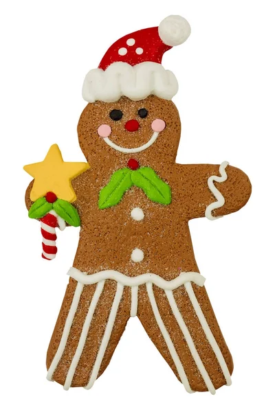 Funny Christmas Gingerbread Man — Stock Photo, Image