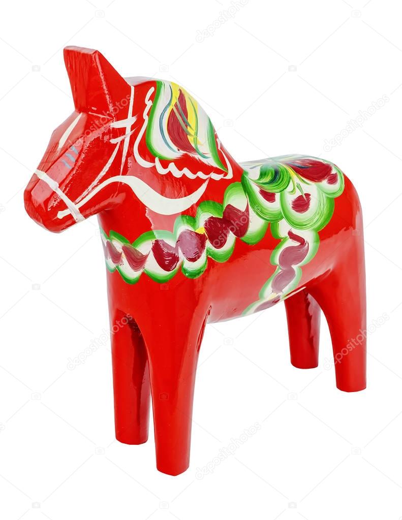 Horse - Swedish souvenir on isolated background