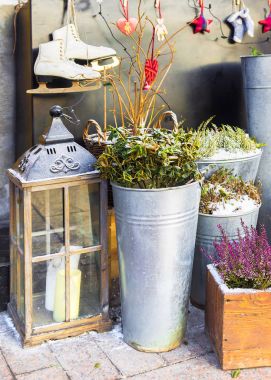 Şehrin sokak Noel kompozisyonu