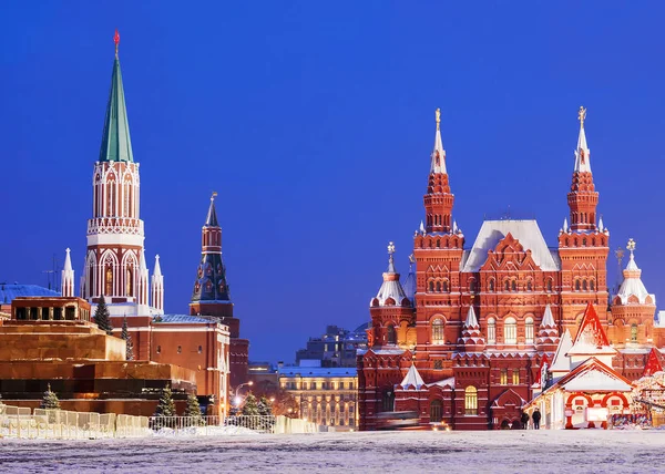 Vista de inverno da Praça Vermelha em Moscou — Fotografia de Stock