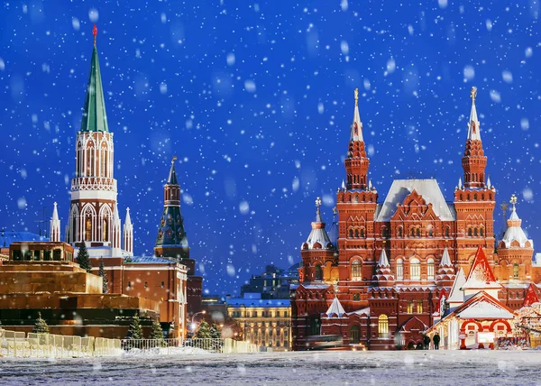 Winter view of the Red Square in Moscow — Stock Photo, Image