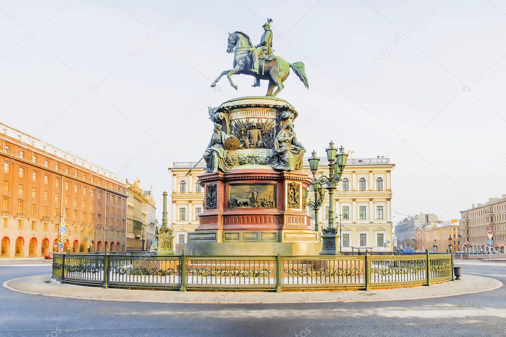 Monument to Nicholas I in St. Petersburg, Russia