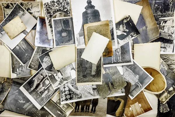 Φόντο Παλιών Ρετρό Φωτογραφιών Από Οικογενειακό Άλμπουμ — Φωτογραφία Αρχείου