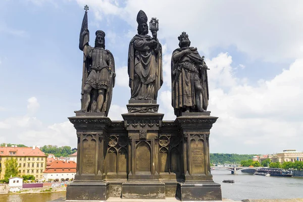 Rzeźba na Most Karola. Czechy — Zdjęcie stockowe