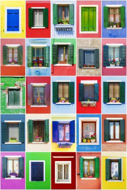 kolaj Burano Adası, Venedik--dan pencere eşiği