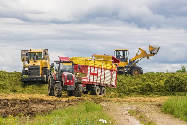 Agricultural machinery for harvesting silage — Stock Photo, Image