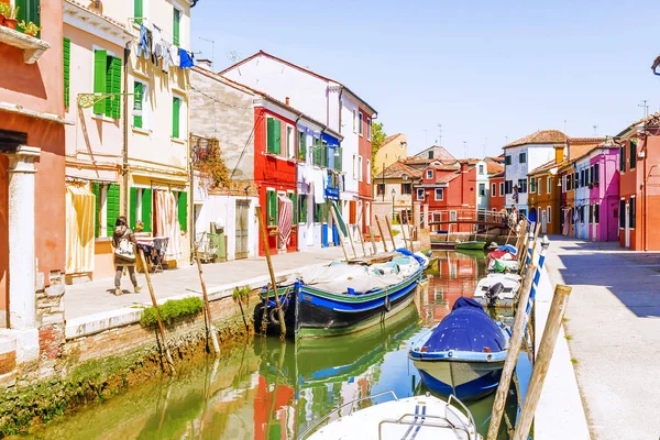 Pintoresca isla de Burano, Venecia — Foto de Stock