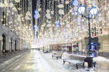 Noel Moskova'da. Nikolskaya street, Moskova