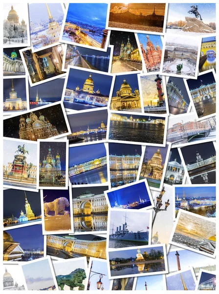 San Pietroburgo. Russia (collage di foto invernali di San Pietroburgo — Foto Stock