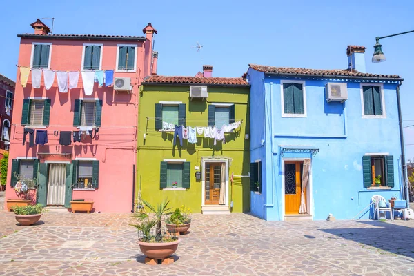 Burano ostrov v Benátkách, Itálie — Stock fotografie